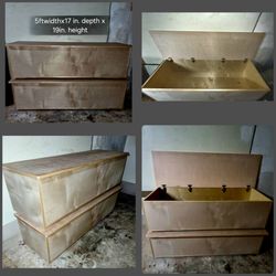 Wood Storage benches