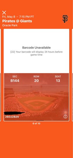 Giants tickets 4/8 k pop firework night 🎆🎇