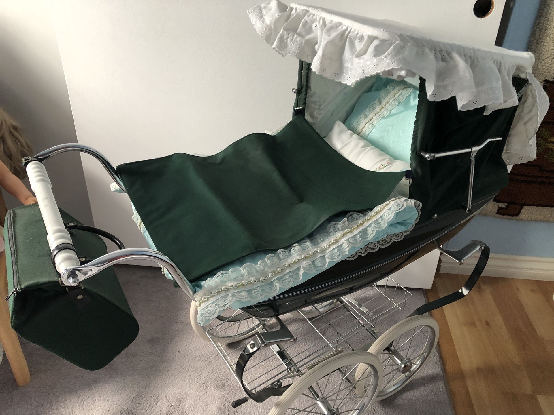 Silver Cross PRAM Baby Stroller & Bedding