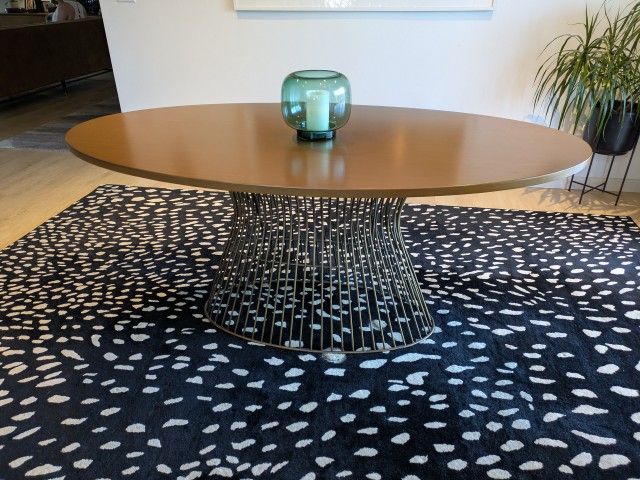 INK + IVY Mercer 68" Wide Bronze Oval Dining Table