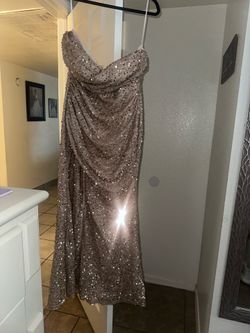 Champagne Gold Sequin Dress