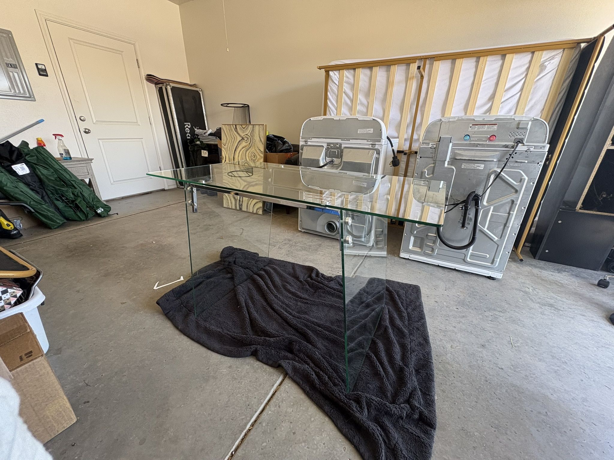 Glass desk With Office Chair