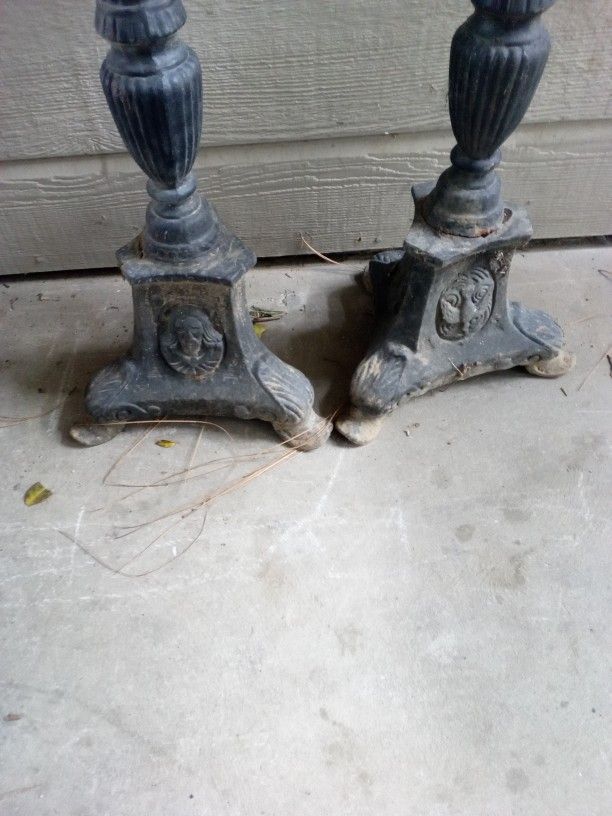 Cast Iron Candle Holders Jesus And Doves