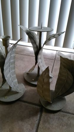 Set of Three Decor Candle Holders
