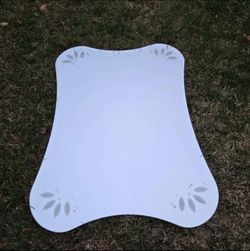 Etched mirror glass piece home decor decoration