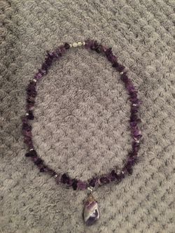 Quartz purple necklace