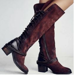 Free Bird Wine Suede Boot