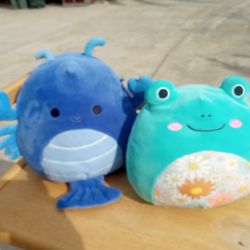 LOBSTER AND FROG PLUSHIES 