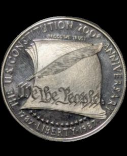 1987-S Proof Constitution Commemorative Silver Dollar