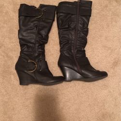 Dark Brown 9.5 High Heel Boots 