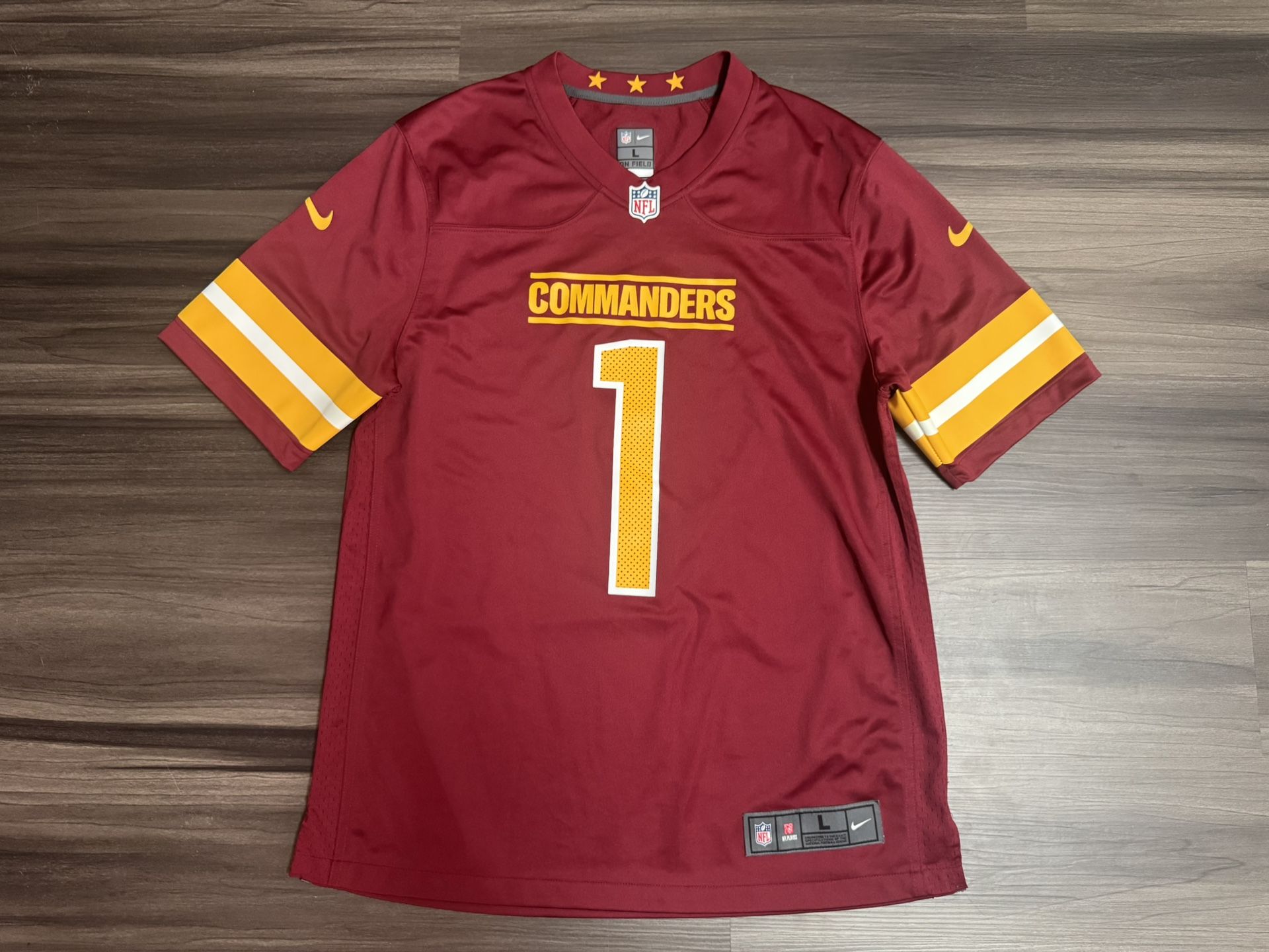 Nike Washington Commanders #1 Jahan Dotson NFL On Field Home Jersey Men’s Large
