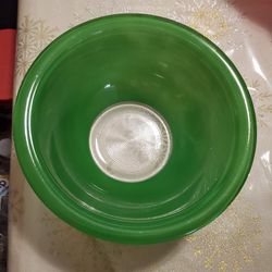 Vintage Pyrex Bowl, Green Color, Small Size.  