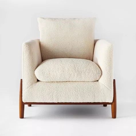 Elroy Accent Chair with Wooden Legs