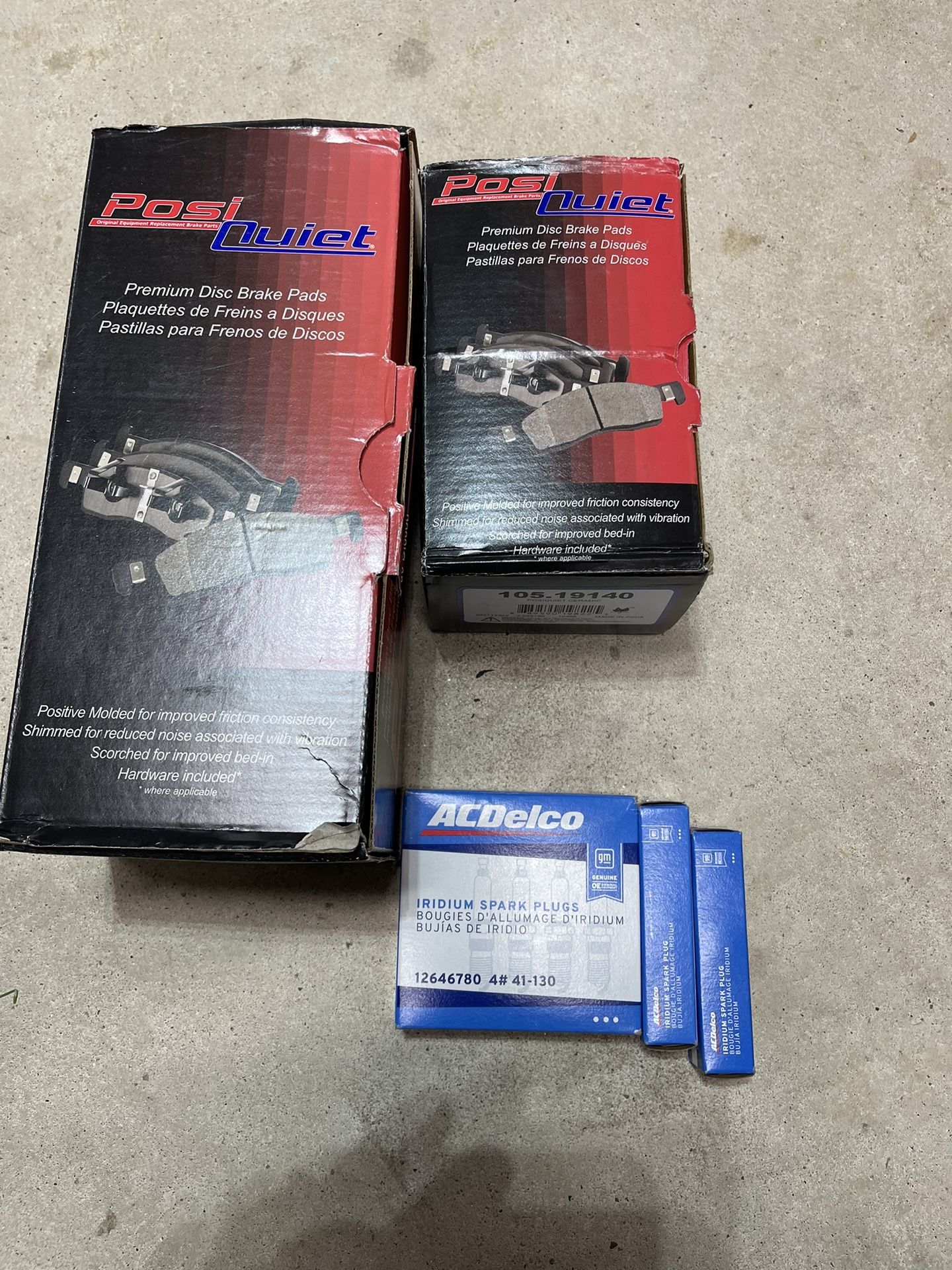 2017 Acadia Break pads and Spark Plugs