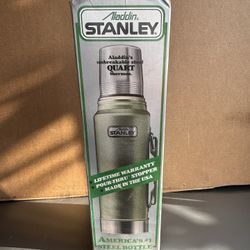 Vintage Stanley Aladdin Green Bottle Thermos w/ Original Box