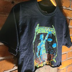 Metallica crop top and justice for all