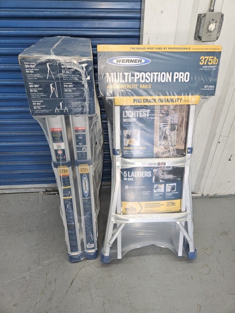 Werner MULTI-POSITION PRO Ladder New Never Used $170 Each