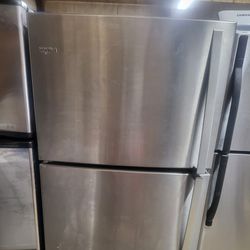 Whirlpool Stainless Steel Fridge Top Freezer Refrigerador 