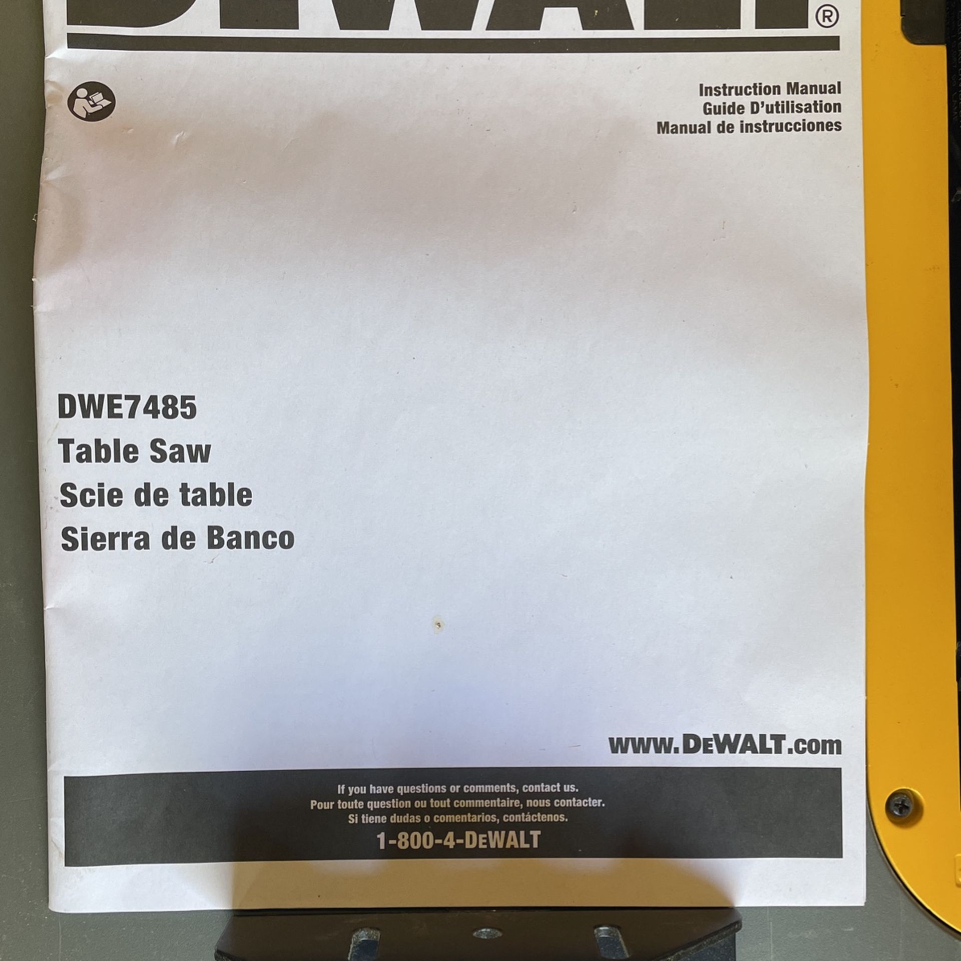 DeWalt DWE7485 Table Saw