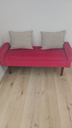 Hot pink bench