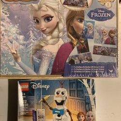 Frozen Wooden Puzzles And LEGO Set
