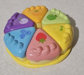 Leap frog Musical Rainbow Tea Party  Replacement Pie Cake Slices with plate