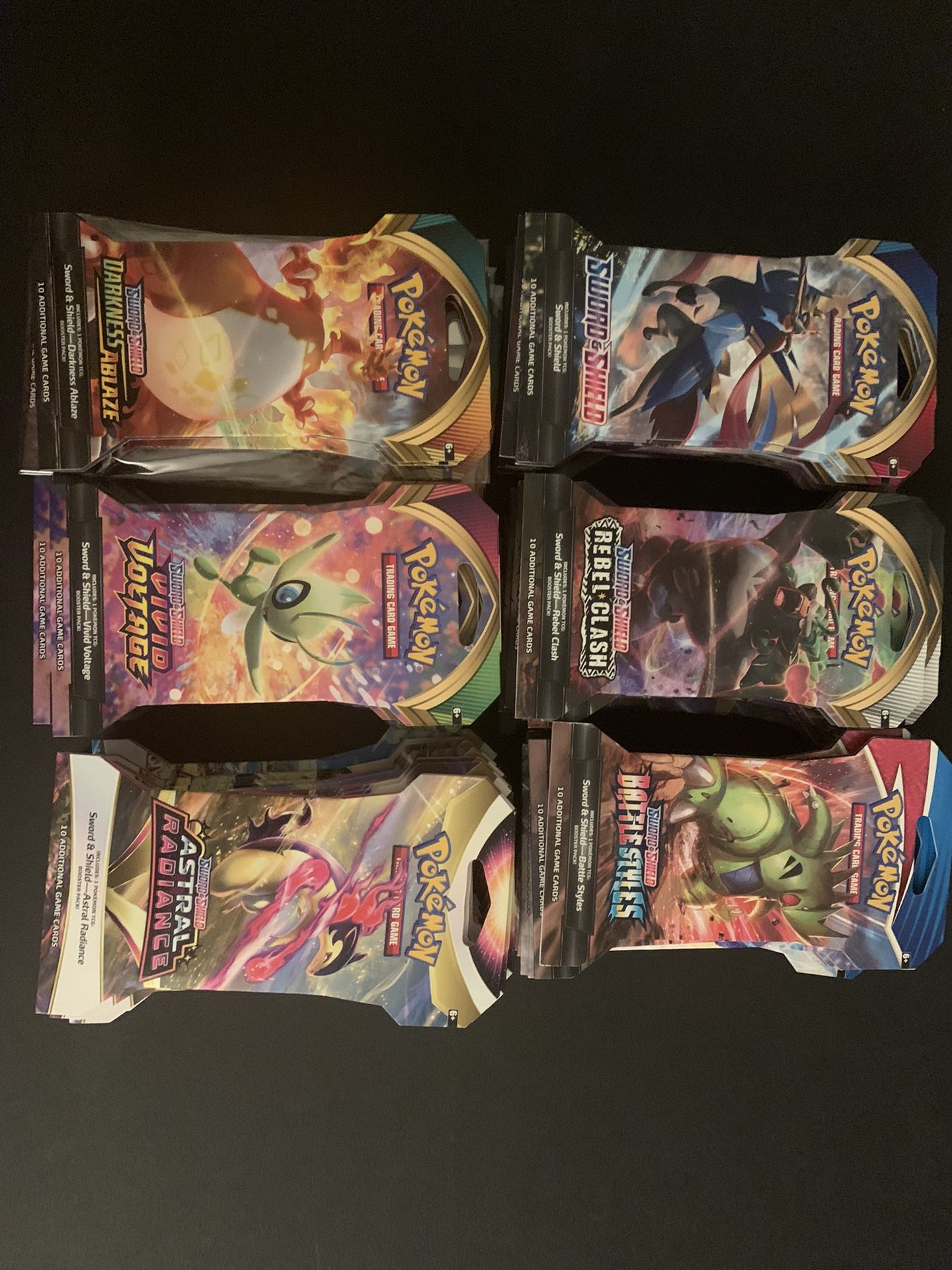 Pokémon Sword And Shield Sleeved Booster Packs Lot