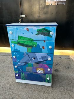Minecraft dresser available in different cartoon