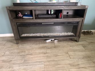 TV Stand with Electric Fireplace Insert