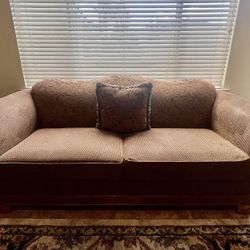 (3) Brown Sofas