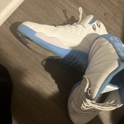 Jordan 12 White N Blue 