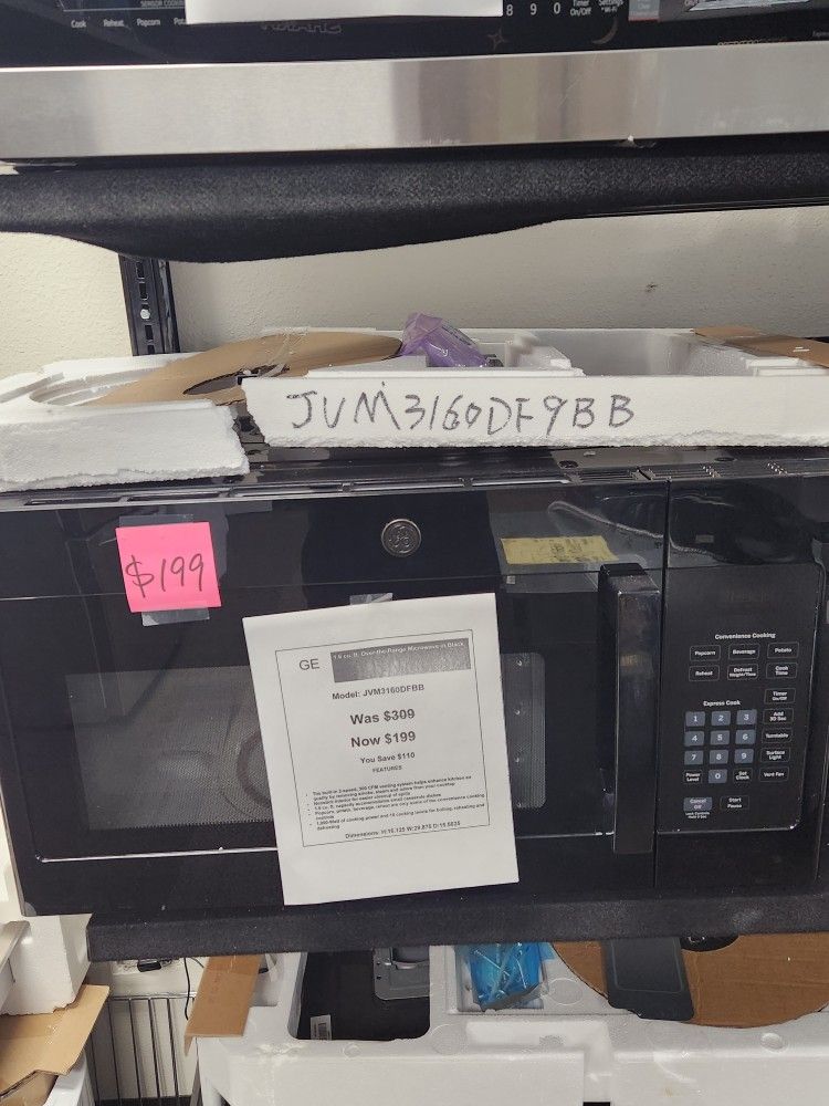 1.6 cu. ft. Over-the-Range Microwave in Black