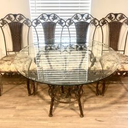 Moving sale: Wrought Iron Dining Table Set