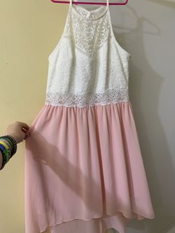 By & By Pink And White Dress 