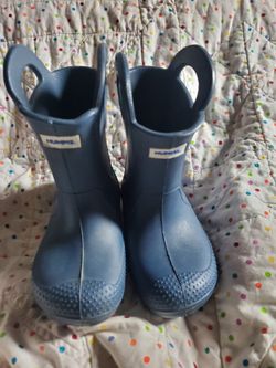 Humms Navy Blue Rain Boots Size 7 Infant Boys.