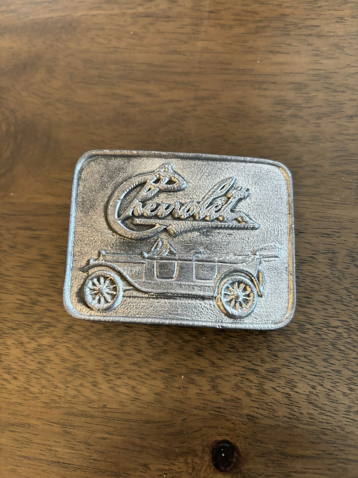 Vintage R.J. Roberts Co Chevrolet Rectangle Belt Buckle in Great Condition Chevy