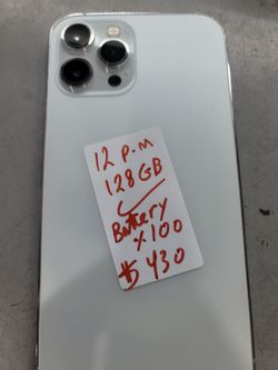 Iphone 12 pro max 128gb, Unlocked,  New Battery