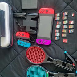 Nintendo Switch W/ 17 Games Included