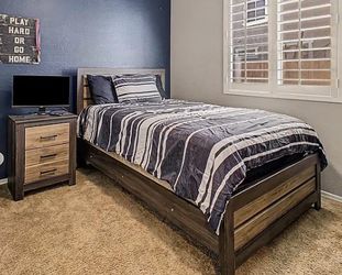 Full Size Bed Frame & Nightstand