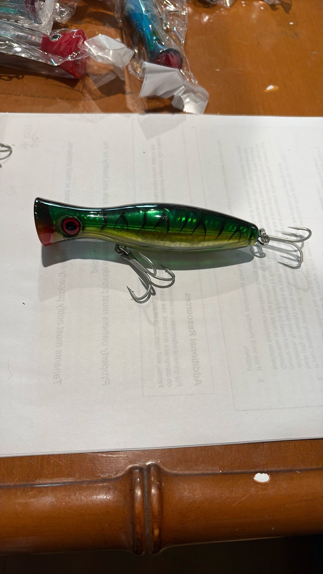 40g (1.4 Oz) Saltwater Popper Fishing Lure Green