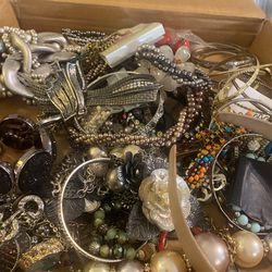 Box of Costume Jewelry 