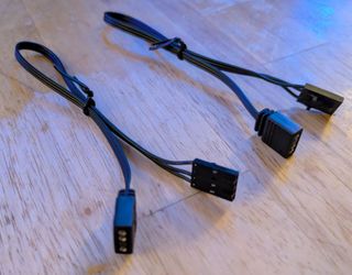 3-Pin RGB To 4-Pin Corsair Adapter Cables (x2) Brand New Condition