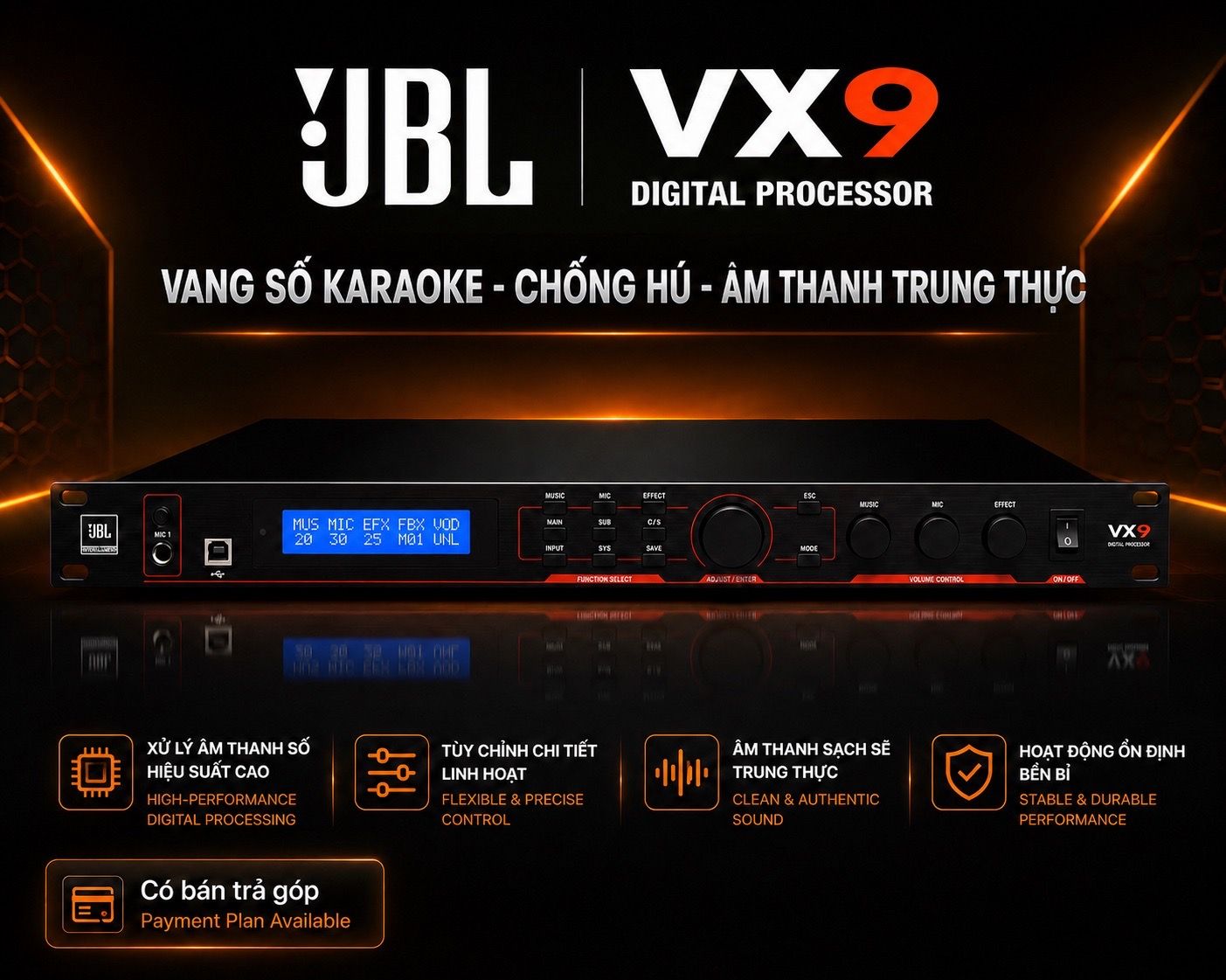 Vang Số JBL VX9 - Vang Số Karaoke chuyên nghiệp - Ship 48 states