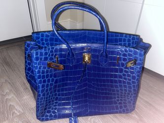 Dark Blue Crocodile Hermes Birkin Bag