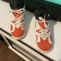 Jordan 6 Retro Gatorade Like Mike US  2017 White Orange Carmine Bred size 5y
