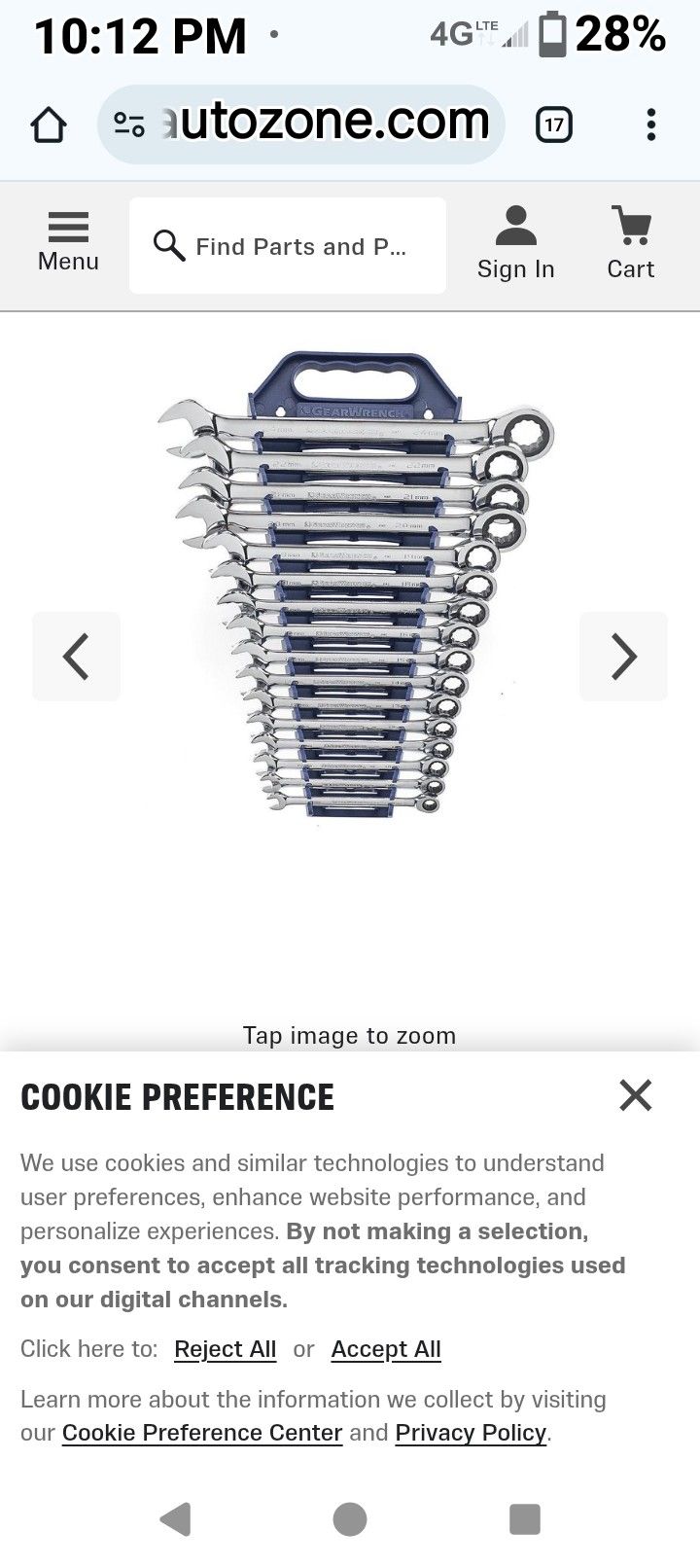 Gear Wrench 8 Mm Thru 24 Mm Ratcheting Wrench Set