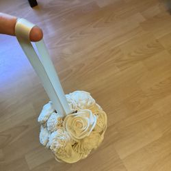 6 Ivory 5” Sola Wood Flower Balls