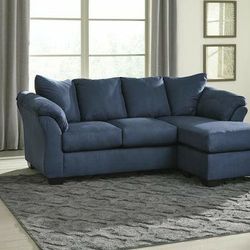 Darcy Blue Sofa Chaise

