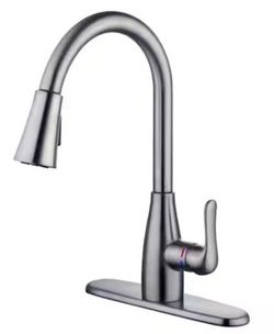 Glacier Bay McKenna Single-Handle Pull Down Sprayer Kitchen Faucet Stainless Steel