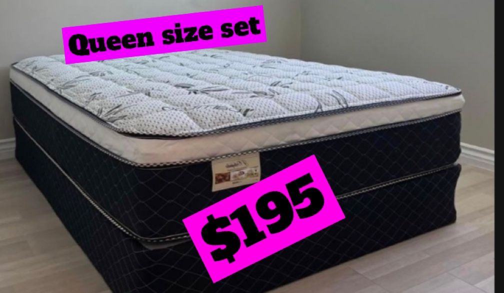 Queen Size Bamboo Mattress And Box Spring 